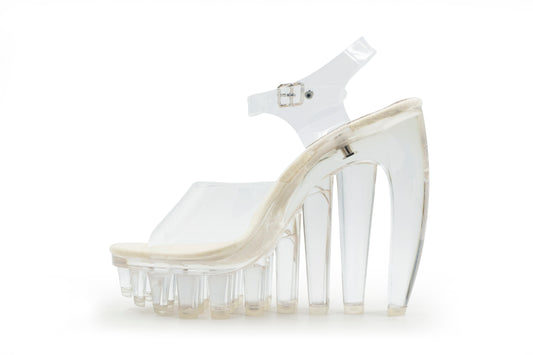 CLEAR SPIKE HEELS